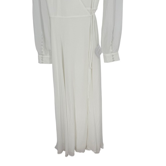 Lulus My‎ Whole Heart White Long Sleeve Wrap Dress Size XL - Picture 6 of 14